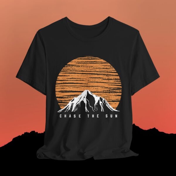Mountain Sunset Graphic Tee - Chase the Sun T-Shirt - Triply Tees
