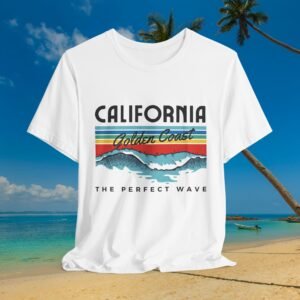California Perfect Wave Tee, Surf T-Shirt for Beach Lovers - Triply Tees