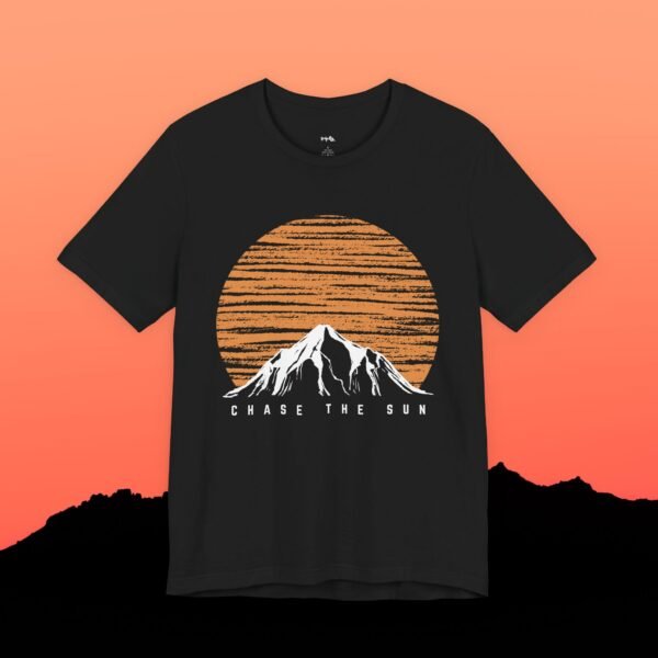 Mountain Sunset Graphic Tee - Chase the Sun T-Shirt - Triply Tees